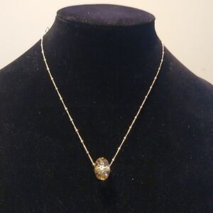 Crystal Ball on fine balled Chain, 925, adjustable